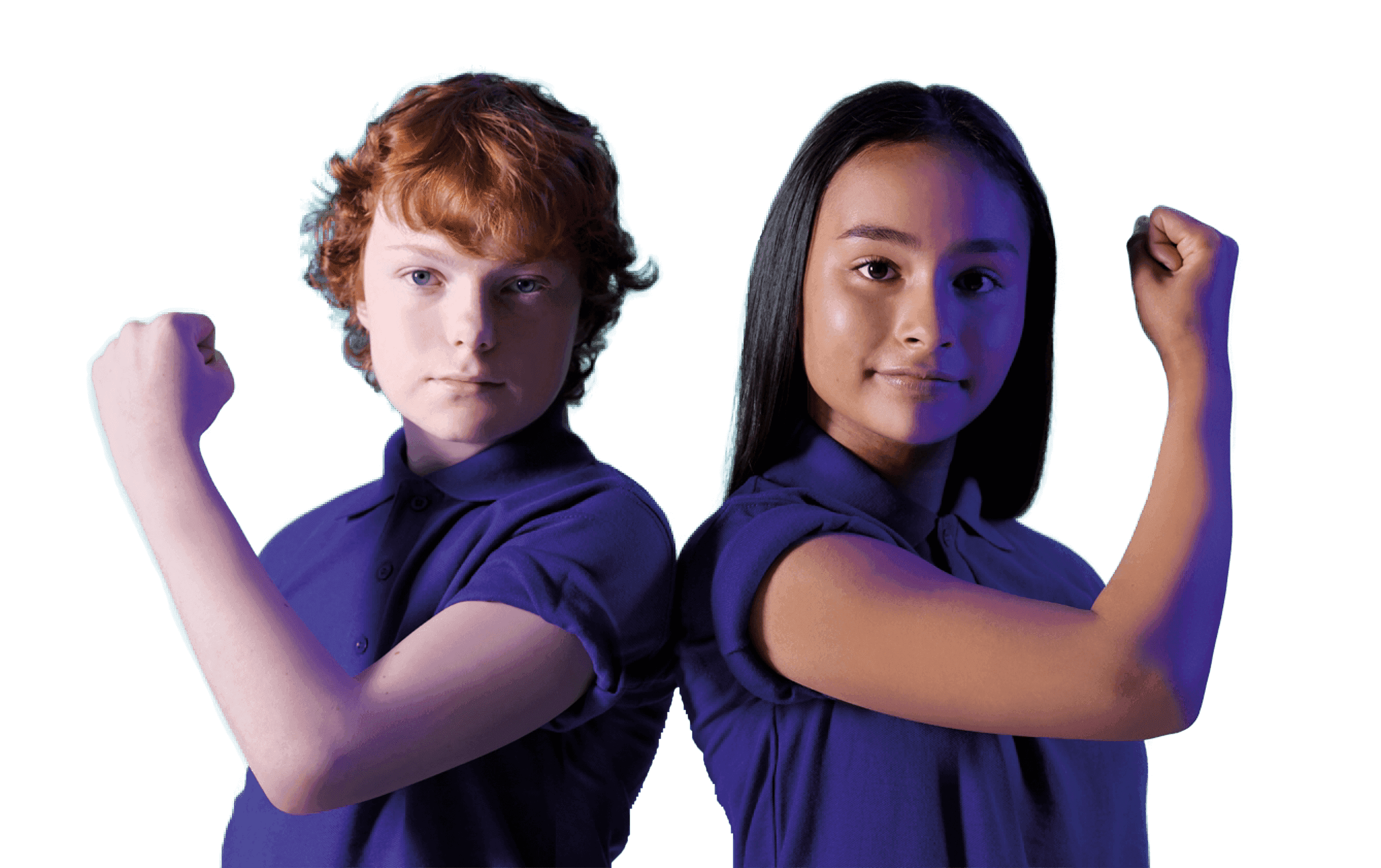 Boy and Girl supporting HPV Wise vaccination